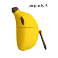 Yellow silicone protective case for AirPods Pro and AirPods 3 wireless headphones