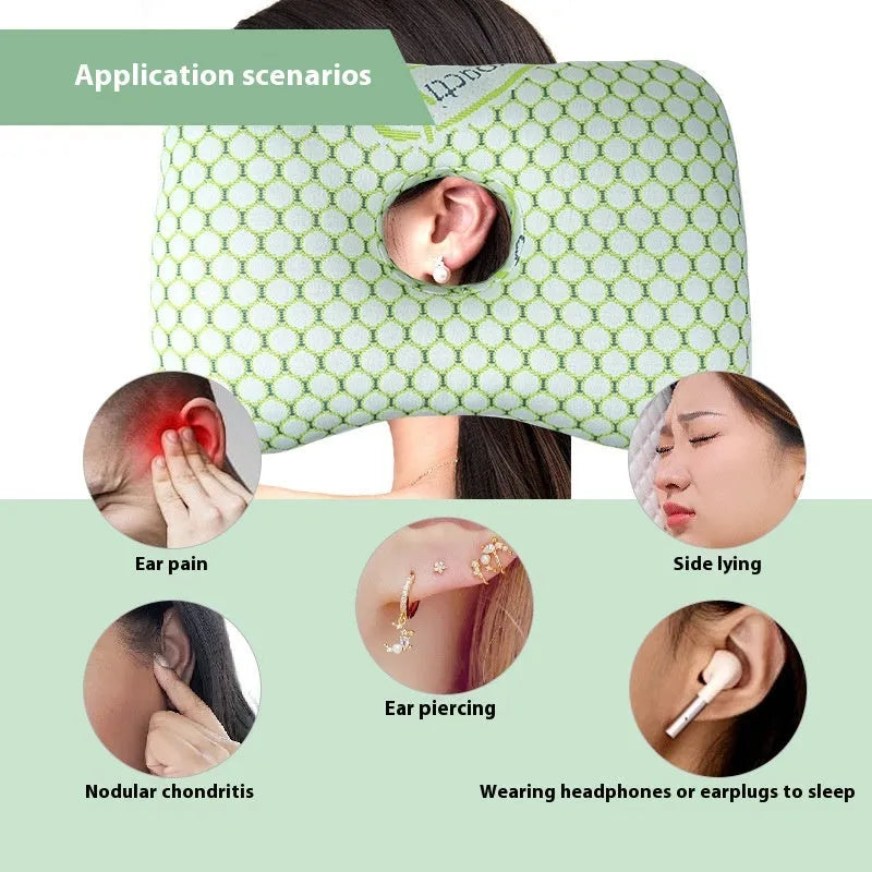 Beauty salon single hole ear pillow with detachable cover in Boer Gray colour for facial treatments