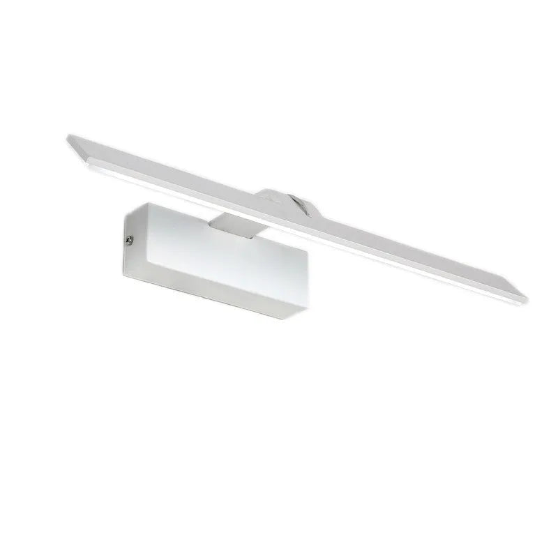 White framed 520mm long LED bathroom mirror light with three colour settings.