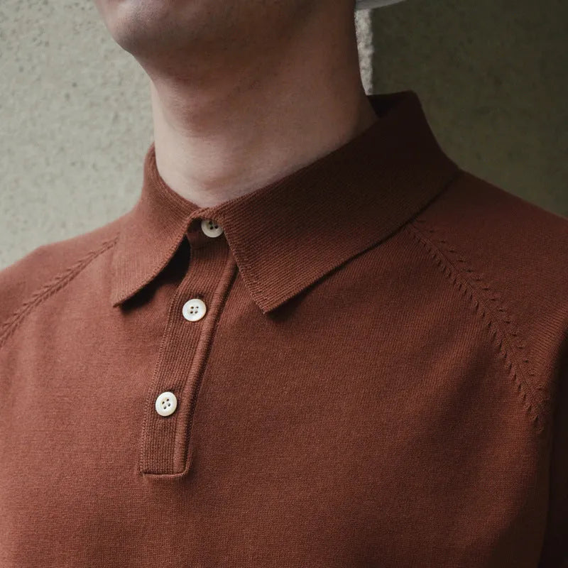 Retro slim fit short-sleeved cotton t-shirt shown in a solid colour