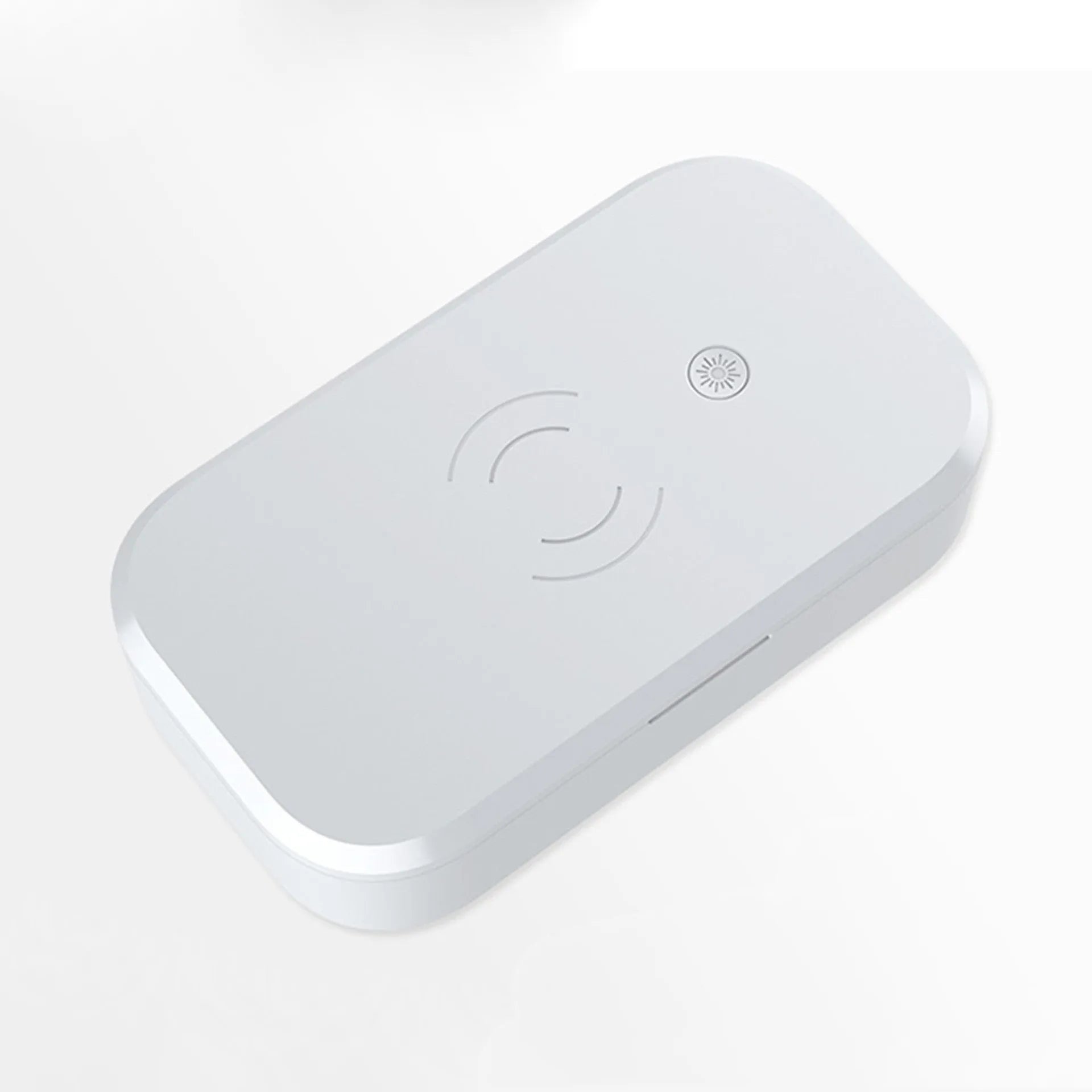 White ultraviolet disinfection box for nail tools and phones with wireless charging function
