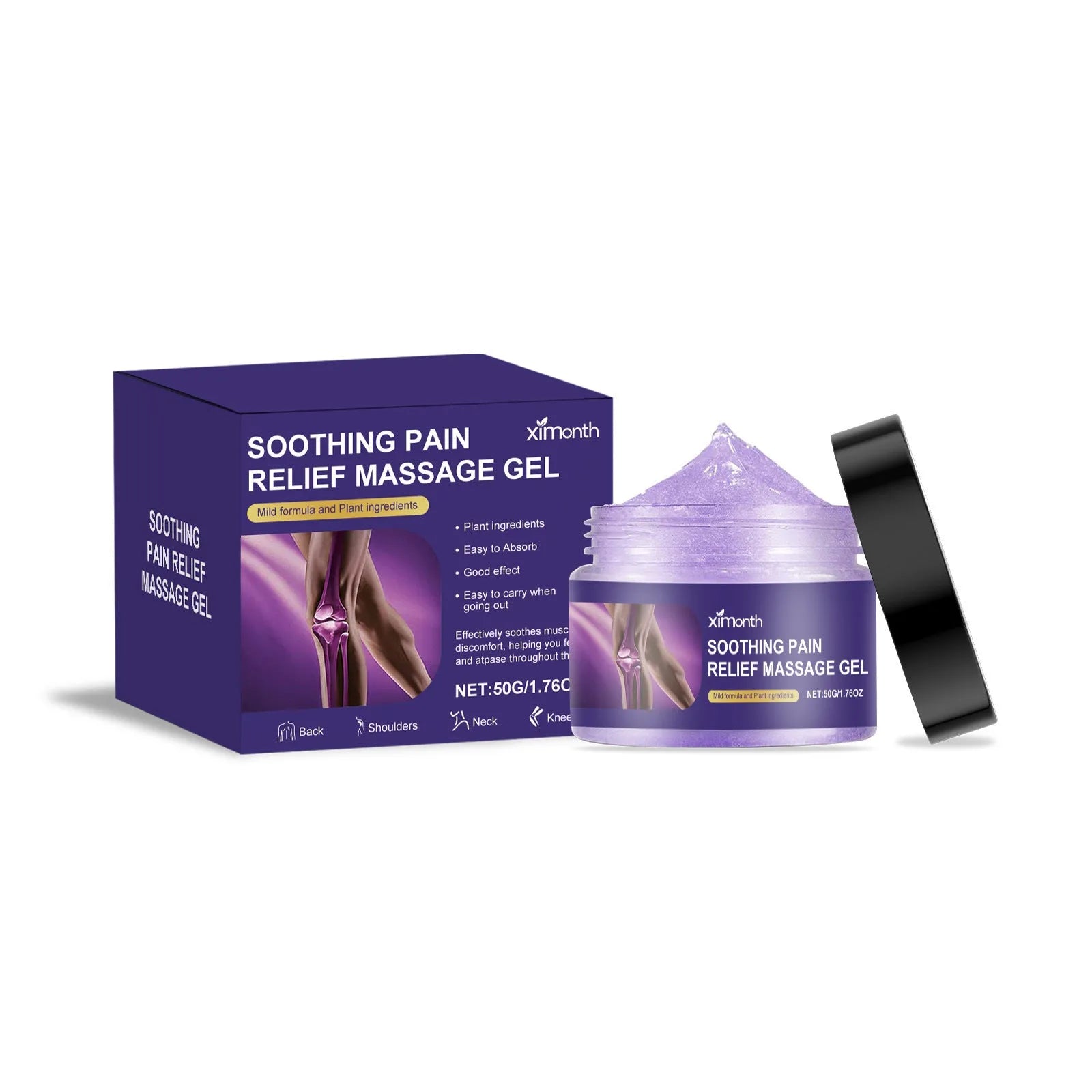 50g tube of body joint care gel for joints and muscles on a white background.