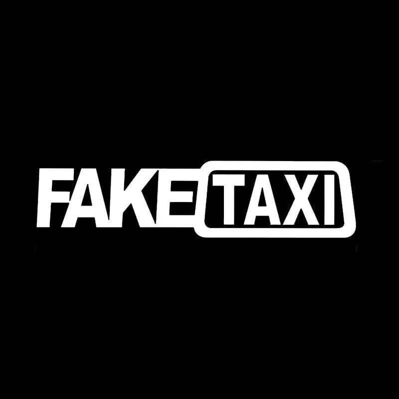 FAKE TAXI car warning sticker 20x8cm waterproof PET vehicle decal
