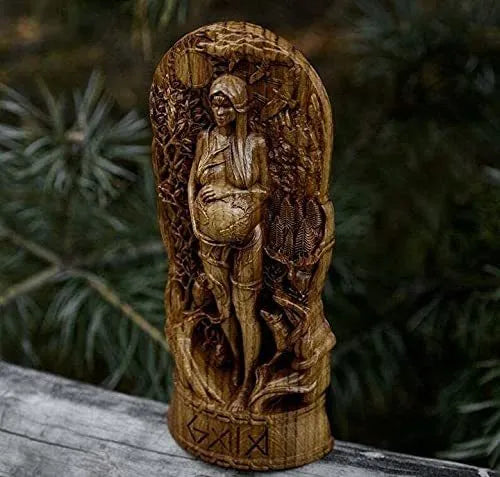 Detailed resin statue of a Greek Goddess, 22 cm tall, on a neutral background.