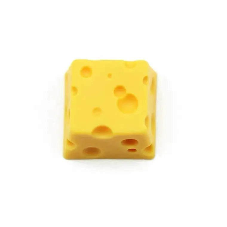 Yellow resin cheese wedge artisan keycap for MX mechanical keyboards