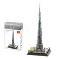 Wange plastic building block set with over 800 pieces for constructing landmark models including Big Ben and the Statue of Liberty.