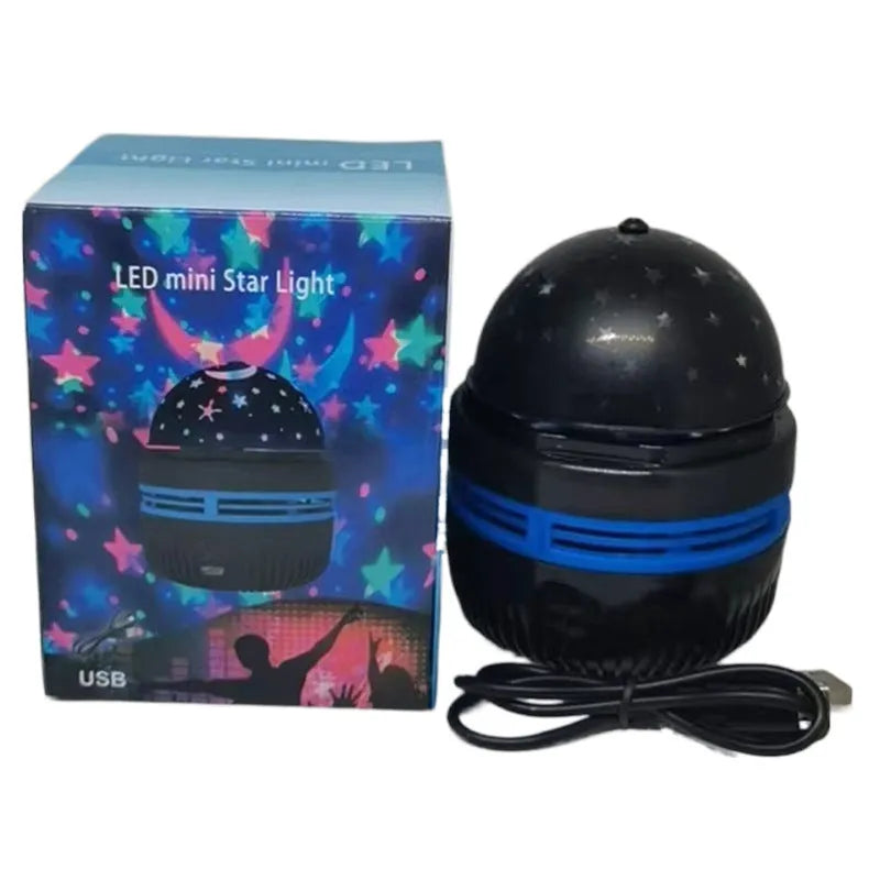 Mini crystal magic ball starry sky aurora water pattern projection light with USB cable