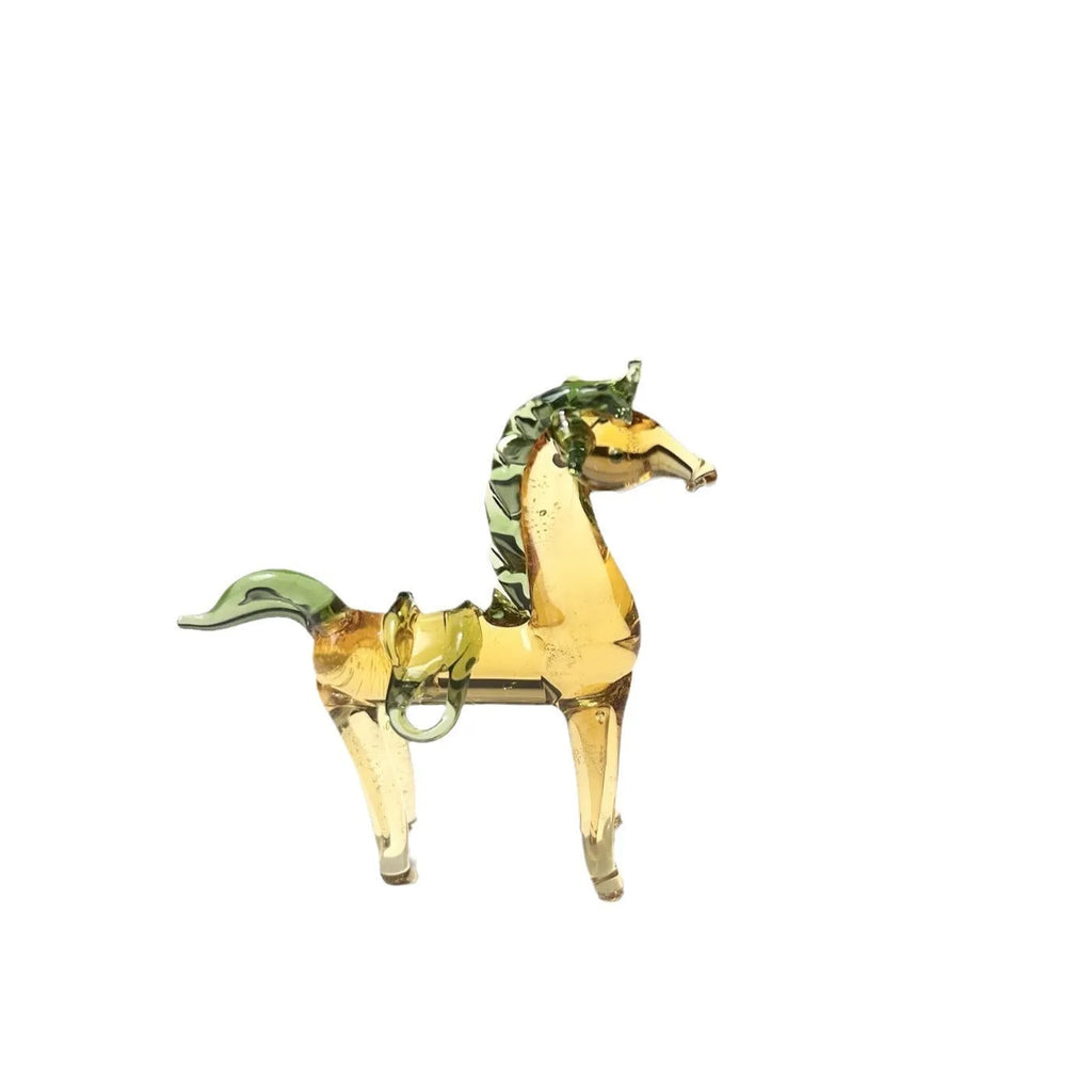 Glazed horse office decoration in coloured glaze, available in brown or white.