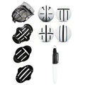 Golf scriber putter alignment tool with plastic construction and multiple marking instruments