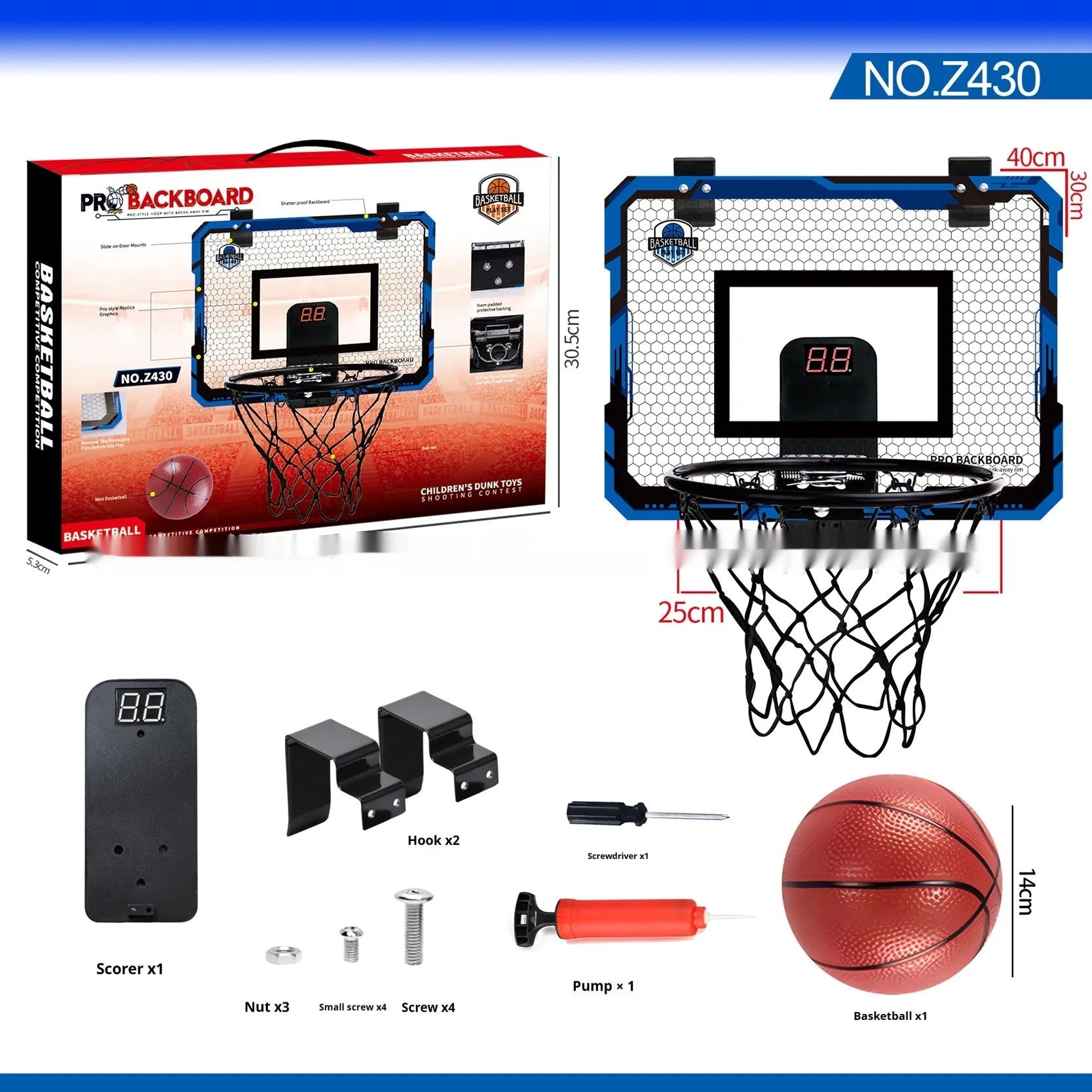 Folding basketball frame with dunk scoring function and punch-free suction cup mounting system