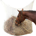 Woven PE rope livestock feeding bag hanging with grid design for cattle horses sheep