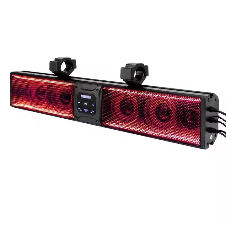 Personalised Beach Car Strip Bluetooth Audio Belt unit with USB cable for golf carts and ATVs.