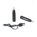 Black Bluetooth audio receiver with AUX cable for car stereo wireless music streaming