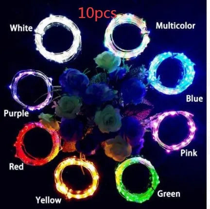 2-metre copper wire LED string light with bottle stopper for wine bottle decoration