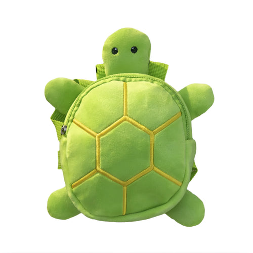 Cartoon turtle shape dog backpack harness vest with metal zipper in velvet material