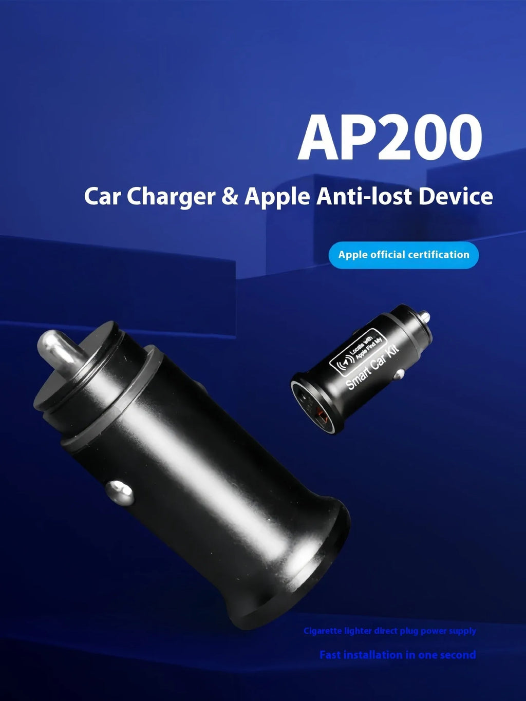 Black GPS car tracking device with charger port connection for vehicle location monitoring