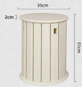 Stackable iron dining stool in modern round design with four colour finish options