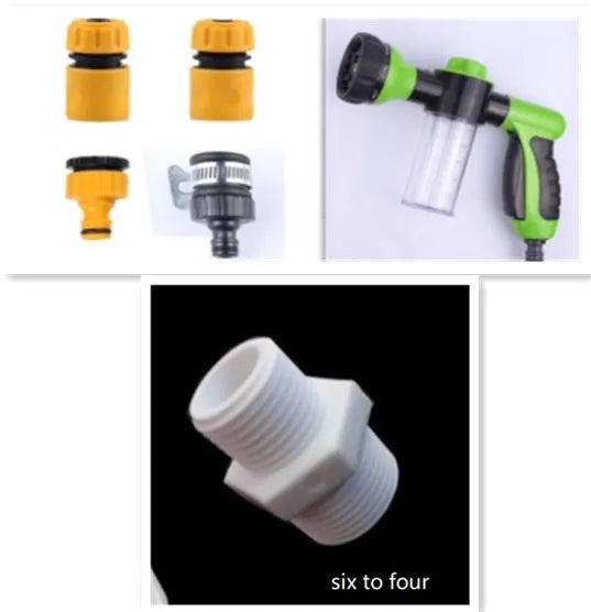High pressure foam spray gun with adjustable nozzle in green, yellow or black colours