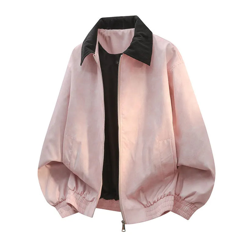 Men's casual jacket with stitching lapel detail in Lycra blend fabric