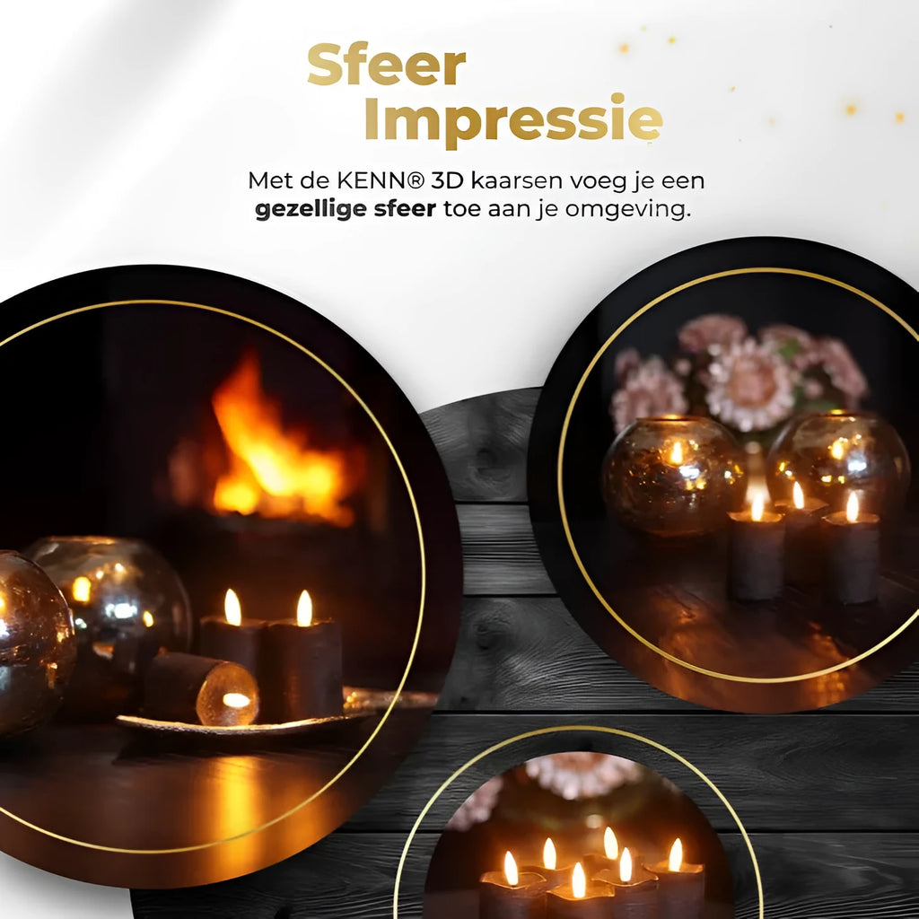 Black LED flameless pillar candle with remote control on a table, showing its 5cm diameter and 7cm height.