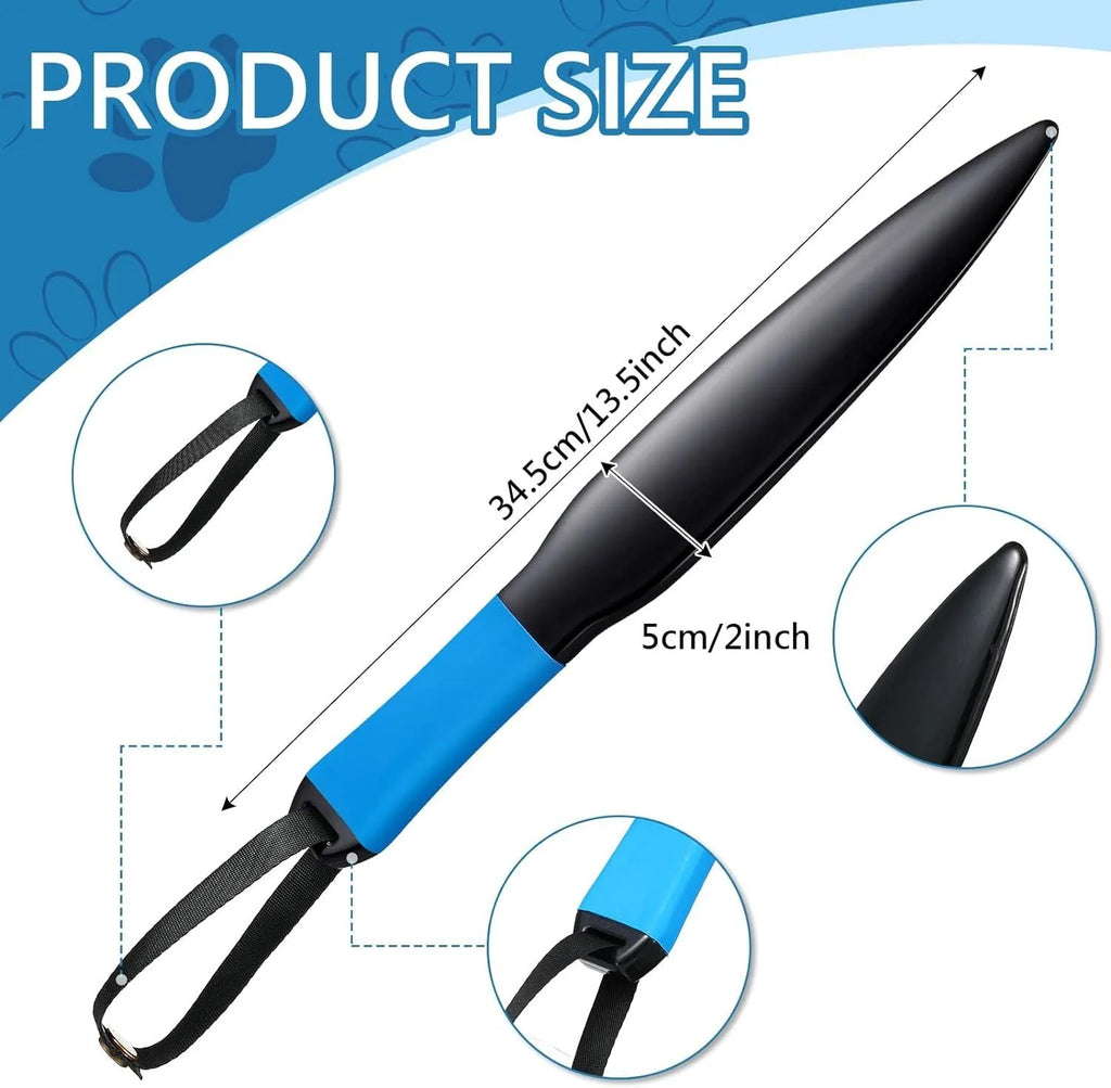 35cm long dog training stick with coloured handle for small medium dogs