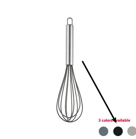 Silicone kitchenware 12 piece set with utensils and rotating storage bucket in black, grey, or khaki