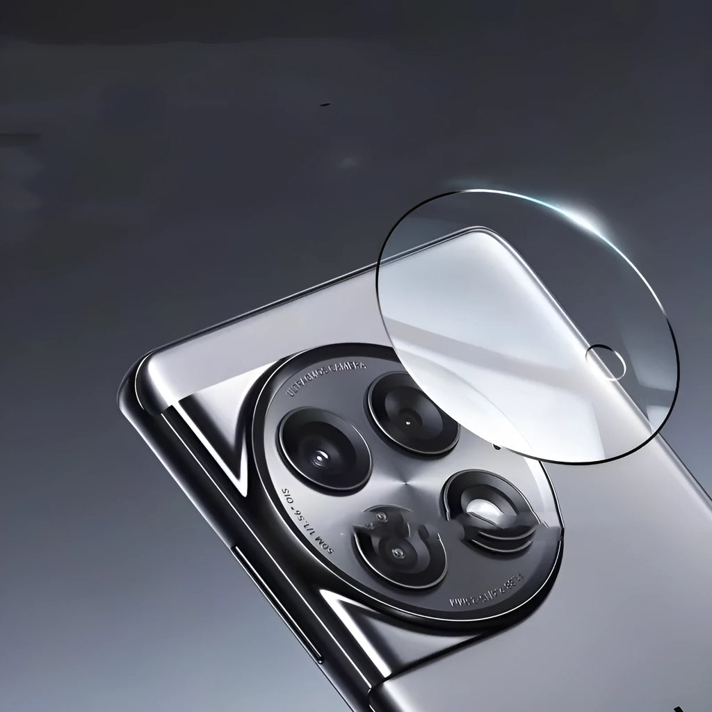 OnePlus tempered glass camera lens protector with AR enhanced black ring for OnePlus 12, Find N3, OnePlus 11