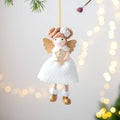 Christmas angel wings plush pendant decoration in cloth material with modern simplicity style