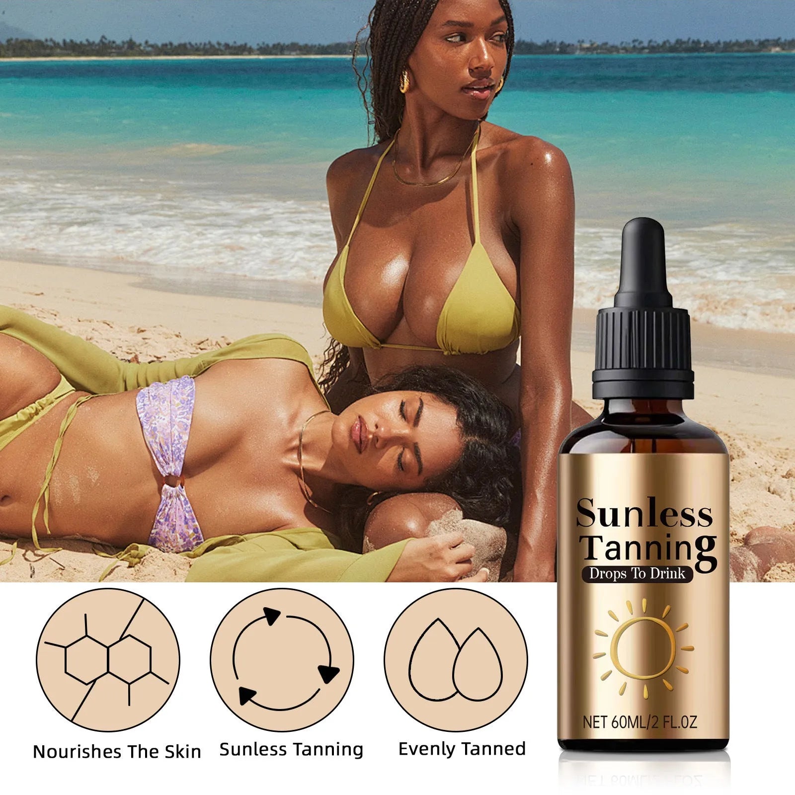 60ml bottle of Black Aid Oral Drops for outdoor first aid and insect bite relief.