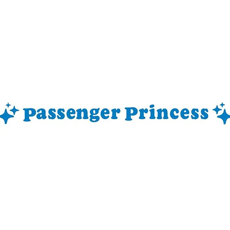 Passenger princess rearview mirror decorative sticker measuring 12.5cm diameter with reflective colour options