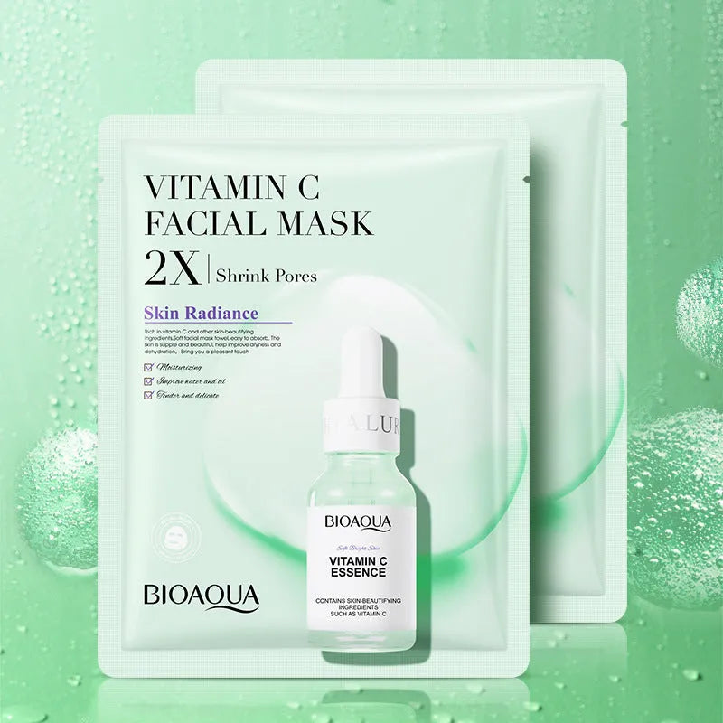 Single white collagen and hyaluronic acid facial sheet mask, 30g gel treatment.