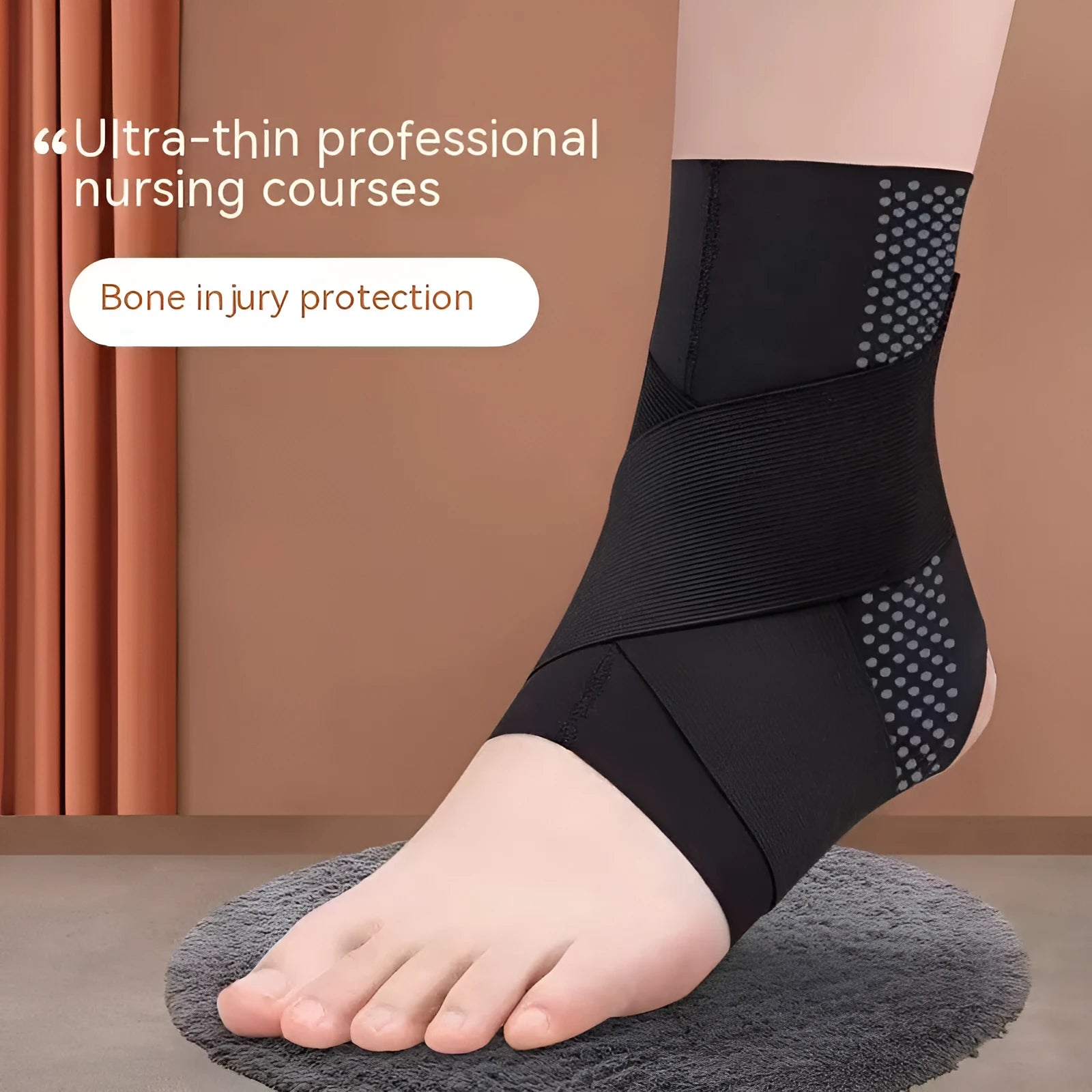 Lycra cloth ankle support brace for adults in multiple sizes and colours