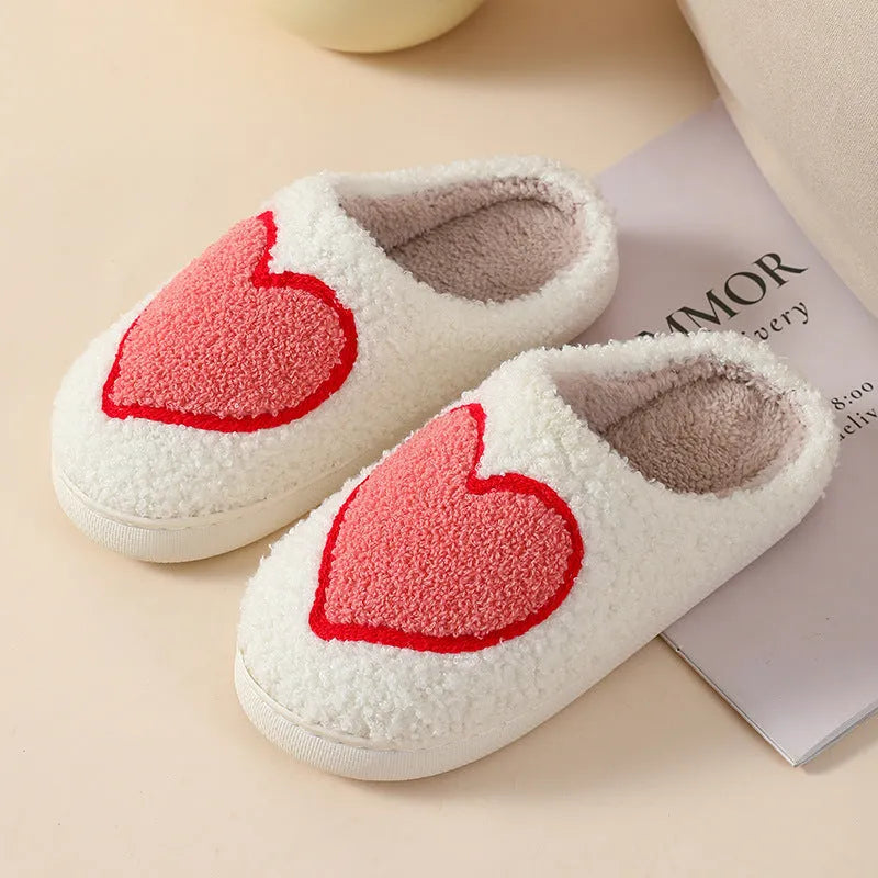Plush cartoon design slippers for women with non-slip PVC soles in multiple colour options