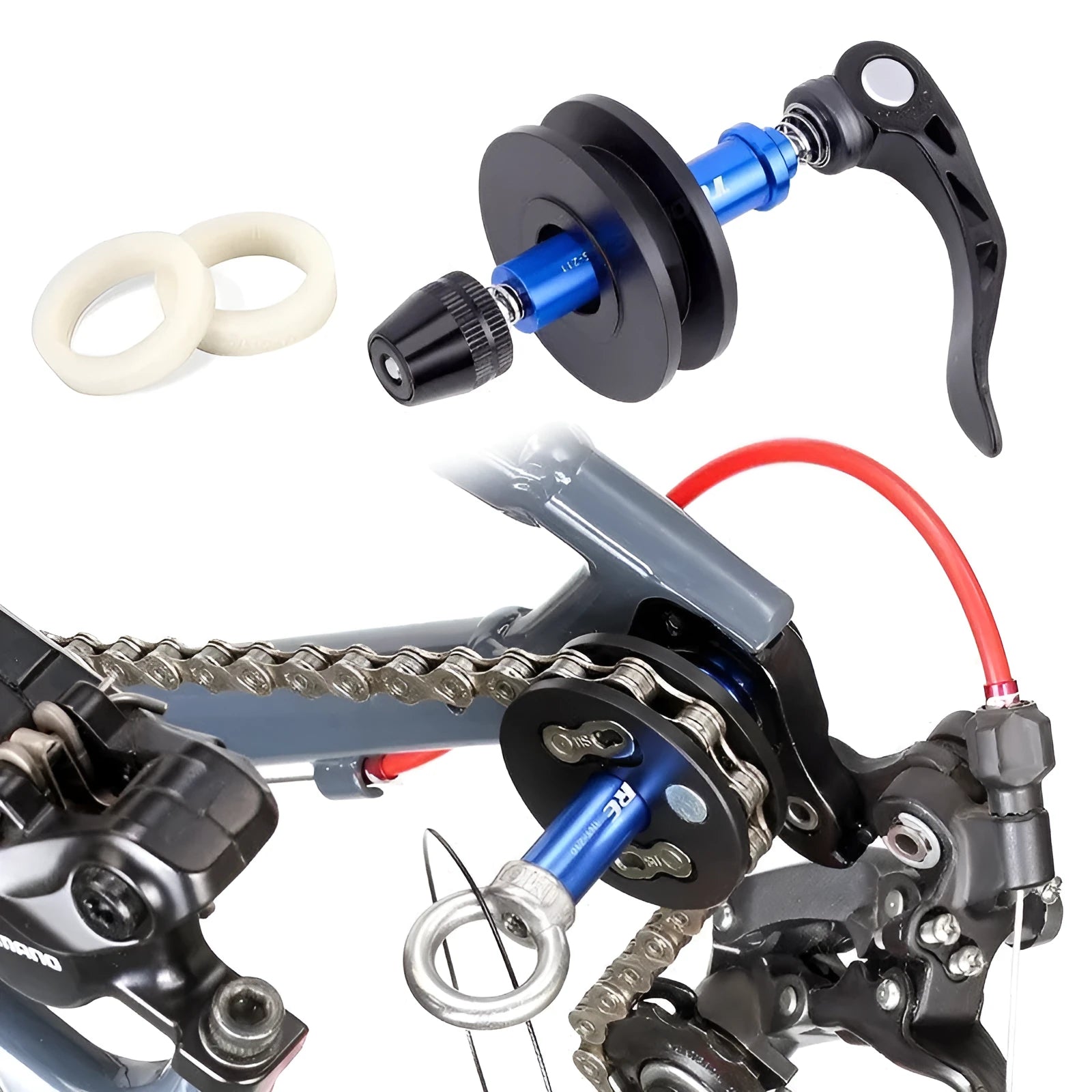 Aluminium alloy bicycle chain holder tool with three version options