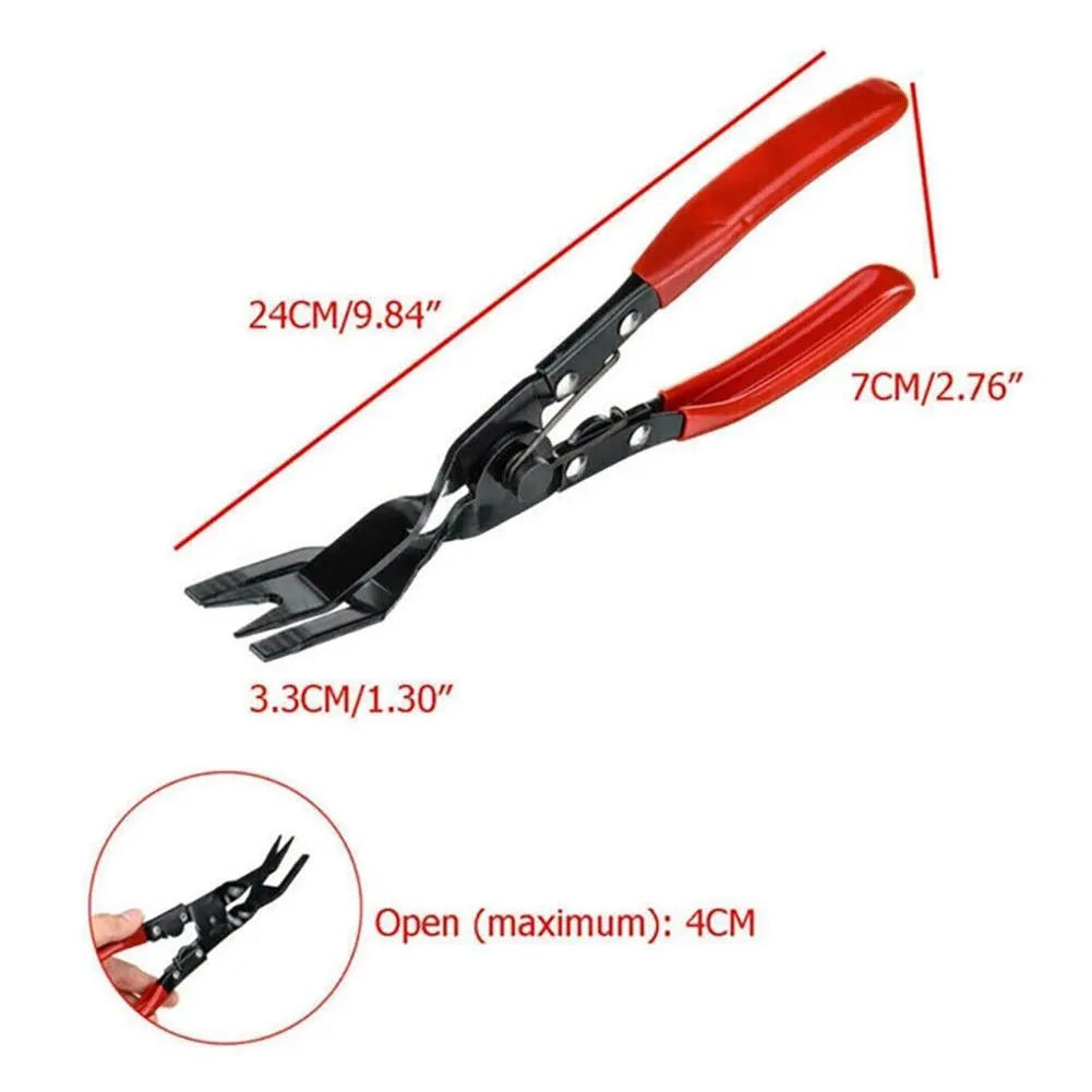 Blue handled car disassembly pliers with 235mm steel construction for door panel and clamp removal