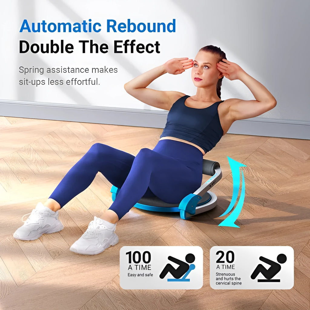 Mini multifunctional abdominal training device in sky blue colour
