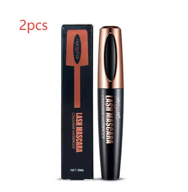 Black waterproof mascara tube for thick, long, curling lashes that resist smudging.