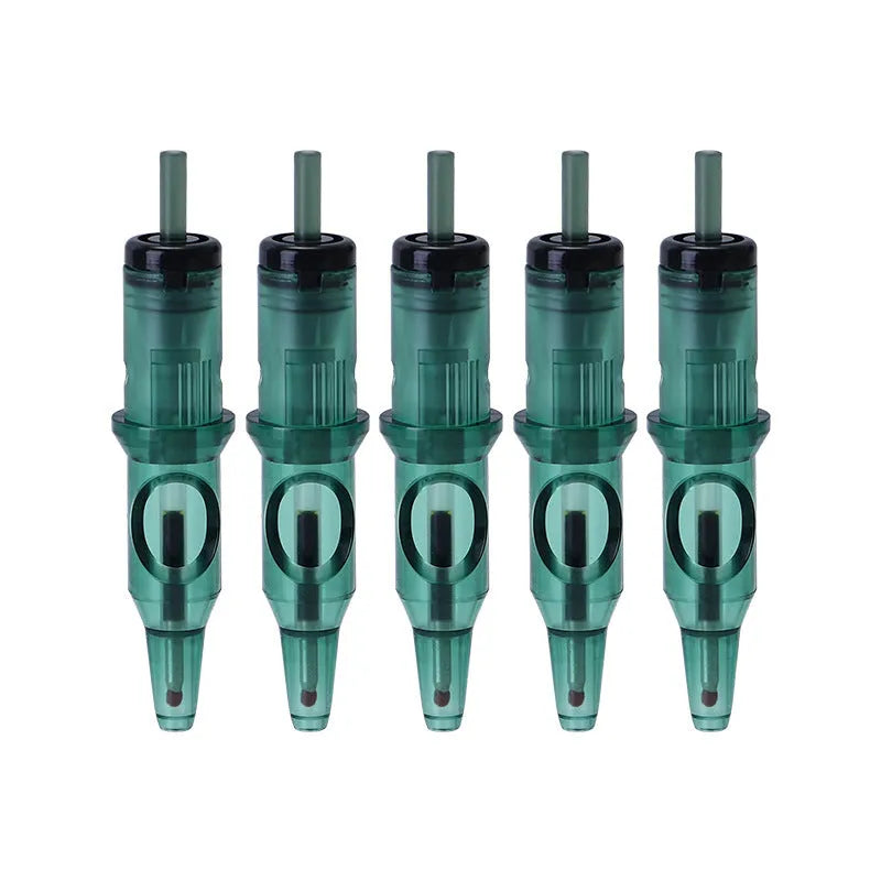 Tattoo integrated needle drawing tool with ballpoint pen mechanism in multiple colour options