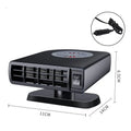 Black vehicle-mounted heater for car defrosting and defogging with adjustable rotation features