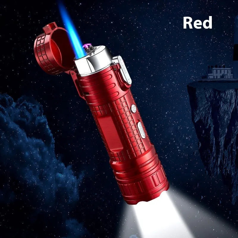 TH727 multi functional metal waterproof flashlight lighter in five colour options