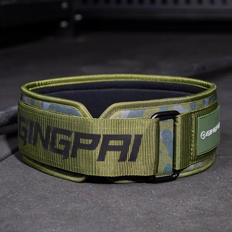 Adjustable weightlifting protection belt for abdominal support during squat and deadlift exercises