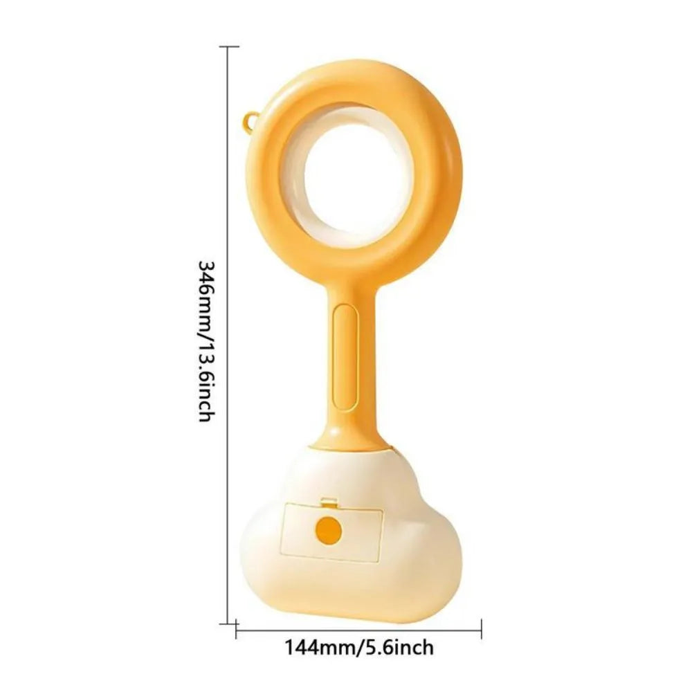 Cloud-shaped dog pooper scooper in white blue colour with comfortable grip handle