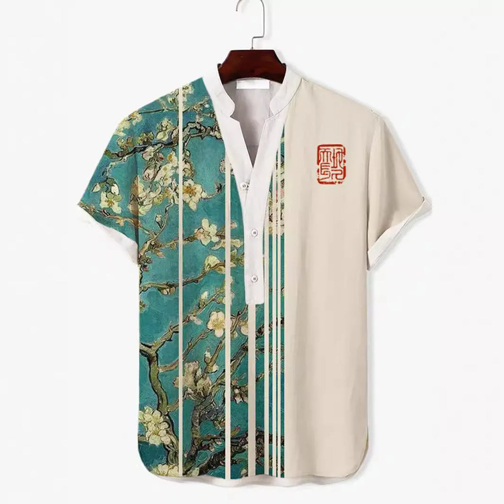 A short sleeve t-shirt with a colourful 3D digital animal graphic print on the front.