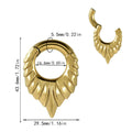 Stainless steel drop-shaped auricle earlobe round hanging egg fashion ear extenders with totem design