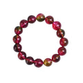 Handmade watermelon crystal women's bracelet showing pastoral design in four diameter sizes