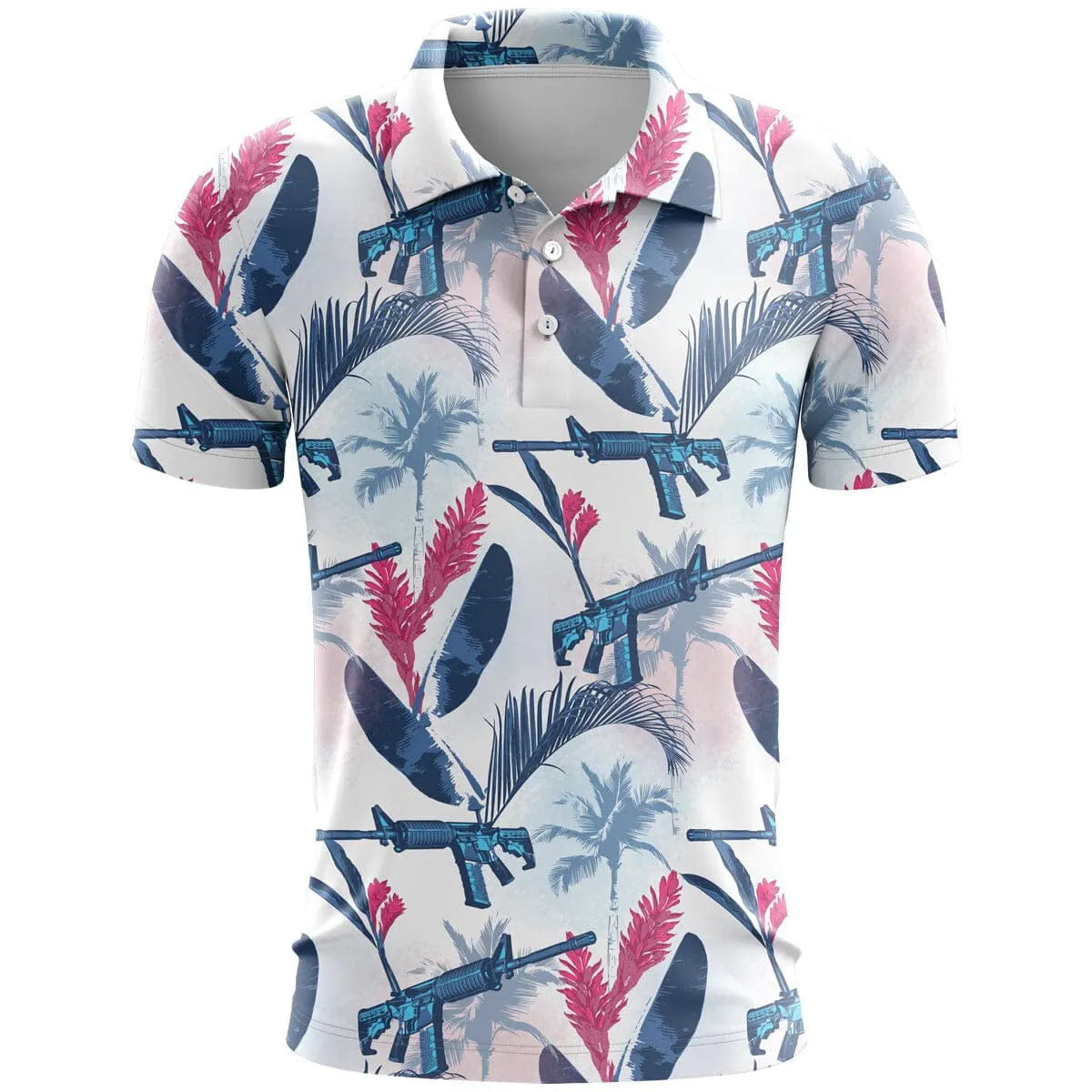 Men's 3D printed sports short sleeve top in loose fit with colour pattern