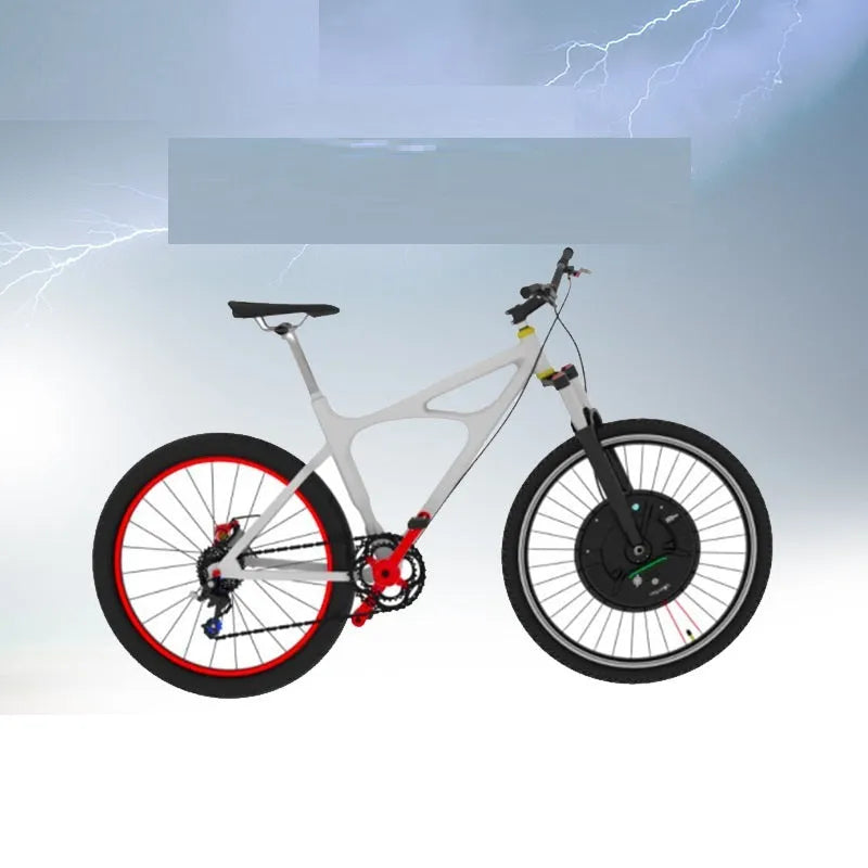 Black alloy wheel hub motor conversion kit for electric bicycle, Imotor 3.0 system.