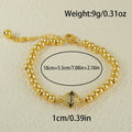 Copper bracelet with zircon stones in heart-shaped Arabic design for women