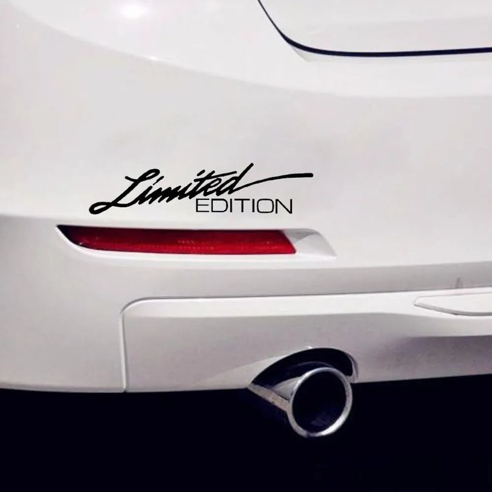 Rectangular reflective bumper sticker measuring 16cm by 3.8cm with black, white, and multicolour design options