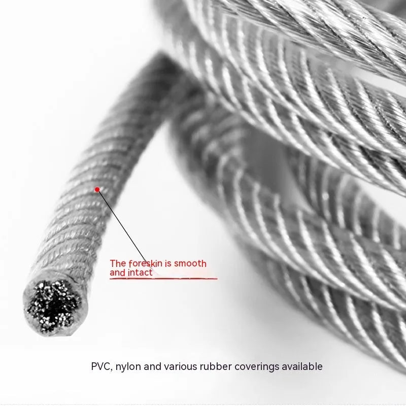 Coil of 304 stainless steel invisible anti-theft security wire with double twist construction.